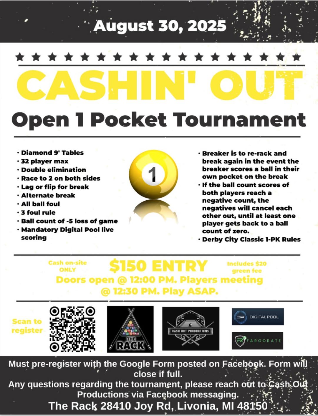 Tournament flyer / rules image